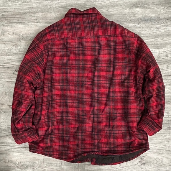 Victory Rugged Wear Red/Black Plaid Snap up Jacket Sz XL - Picture 2 of 8